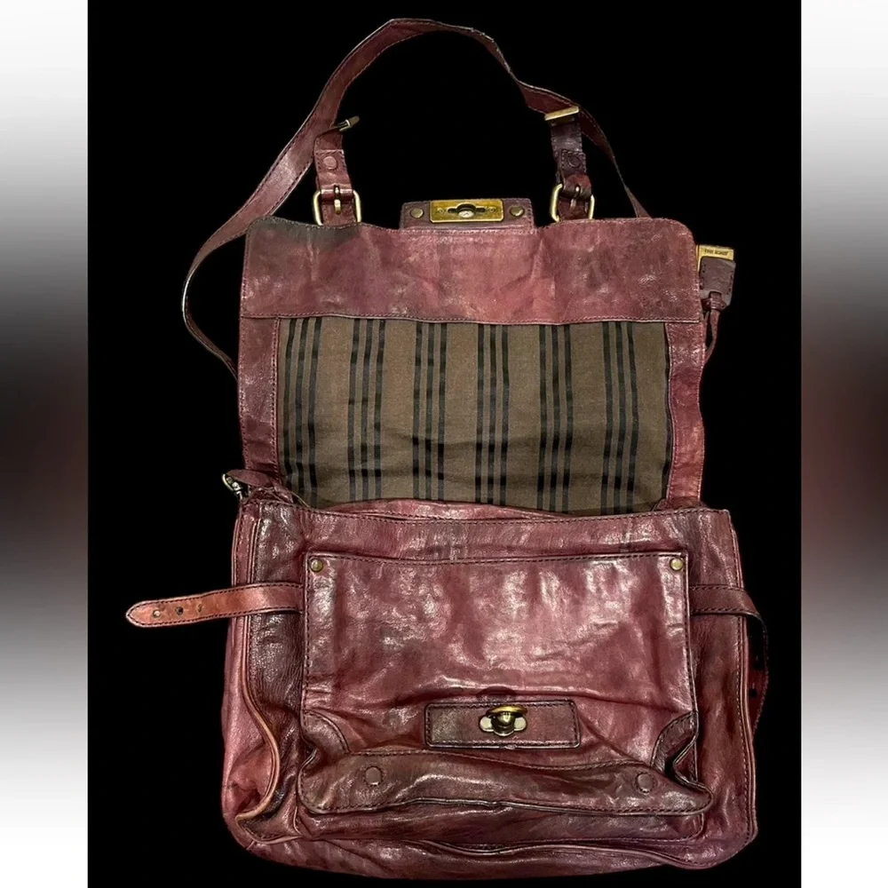 Frye Cameron Leather Satchel Crossbody Handbag Cognac Brown Retail $428 - Picture 9 of 16